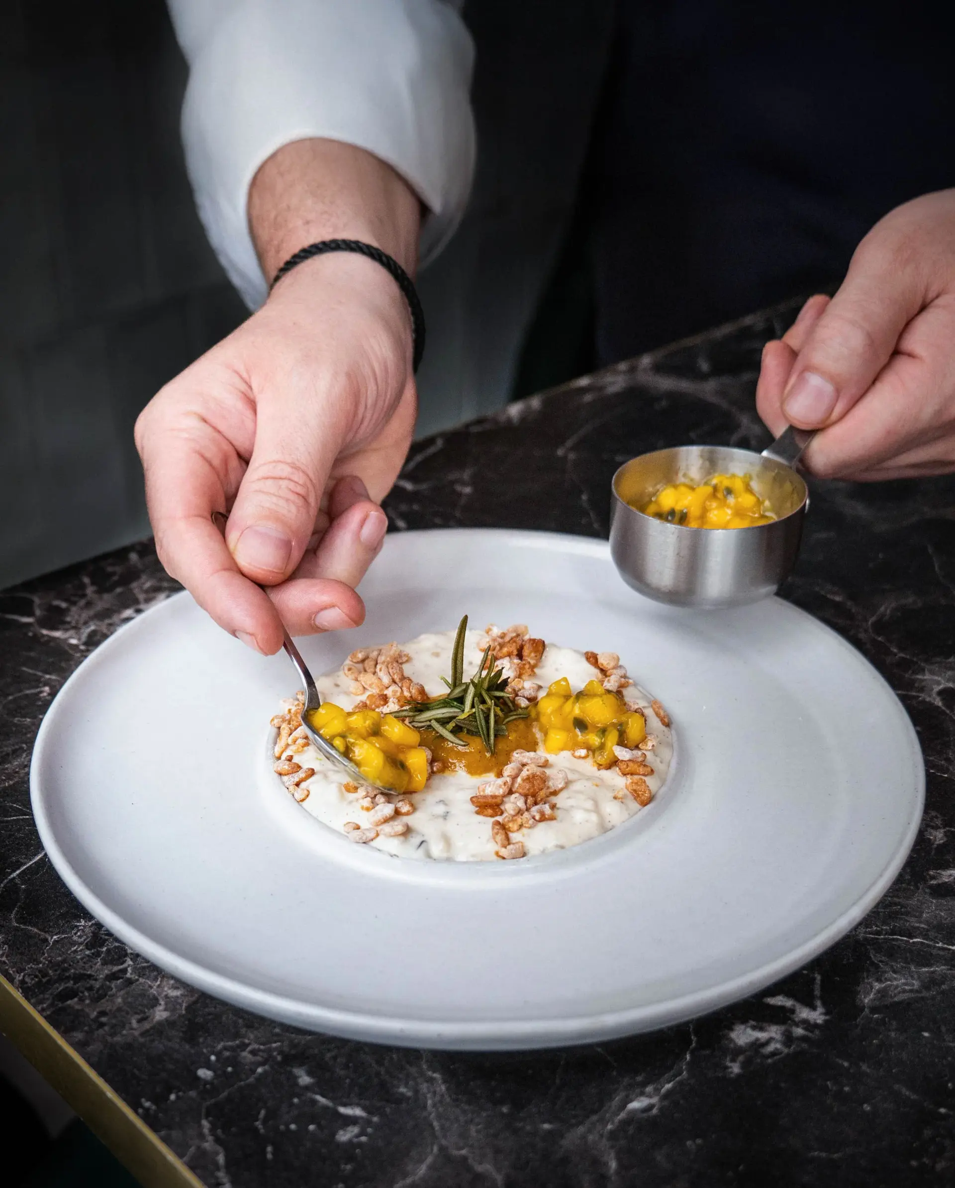 Shooting culinaire NESSIA - détail d'une assiette gastronomique